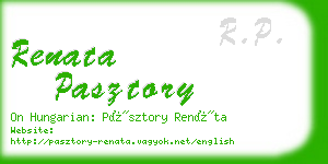 renata pasztory business card